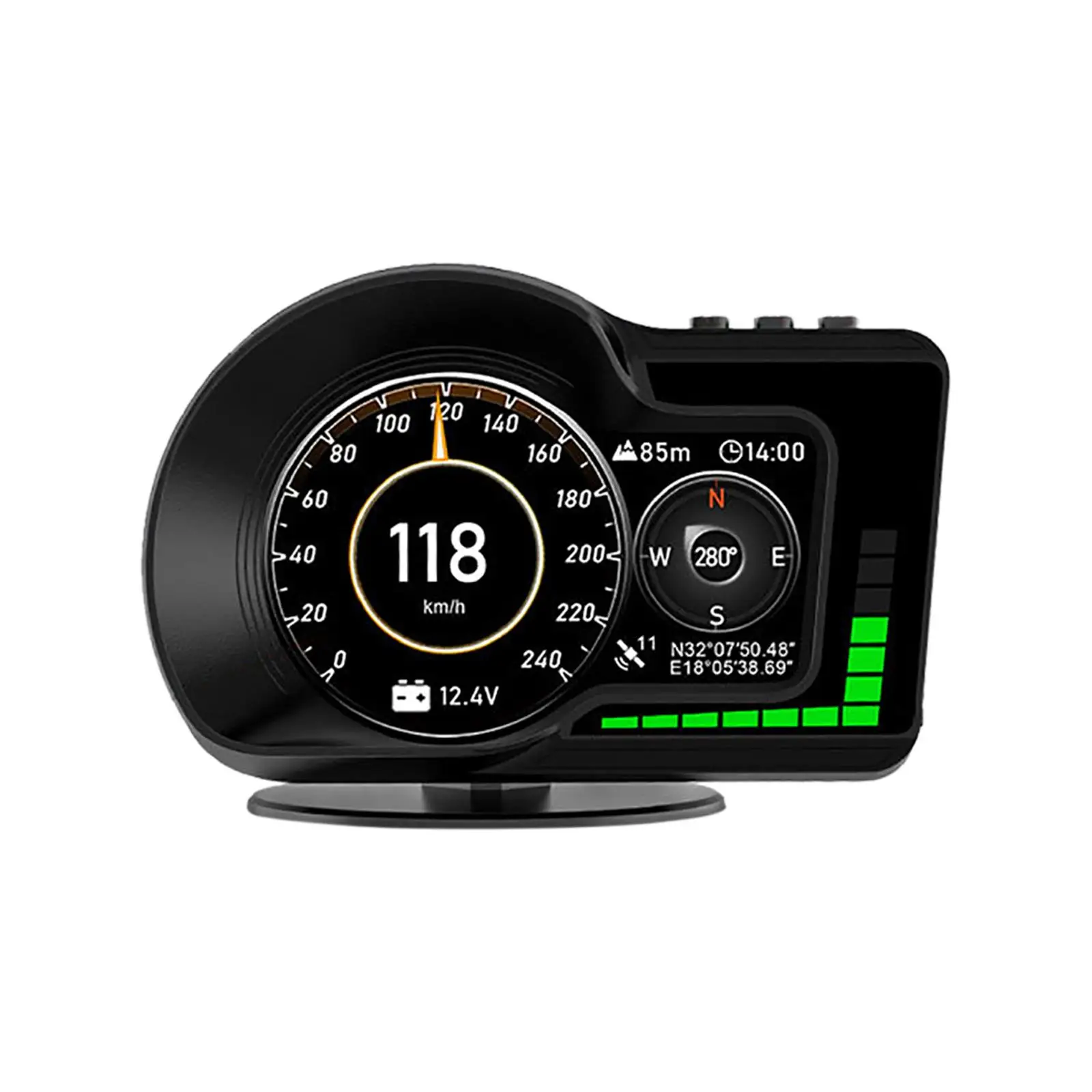 Car Head up Display HUD Display Vehicle Speed Altitude Slope Meter