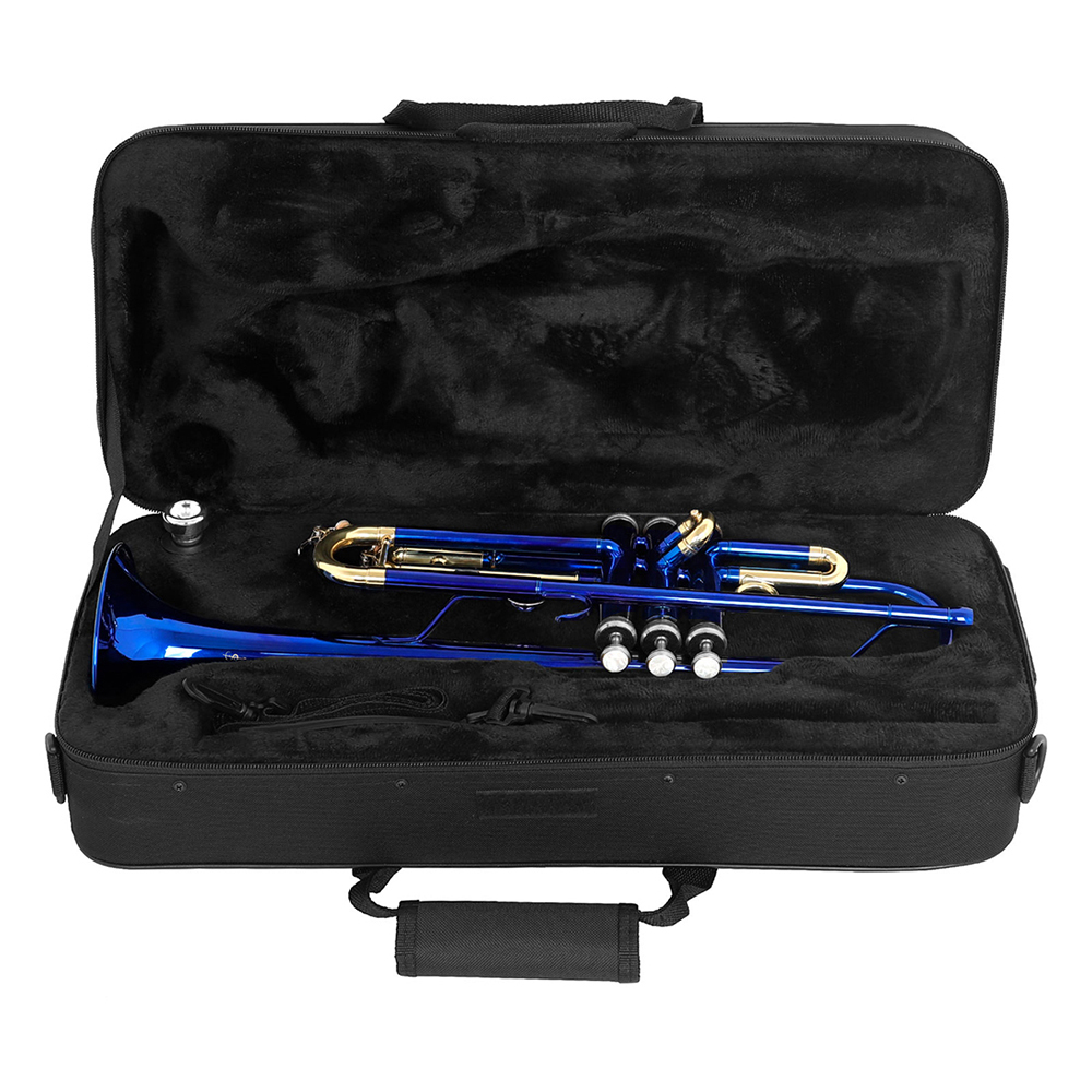 Title 15, SLAD Bb Trumpet Brass Body Colorful Gold Key Tr...