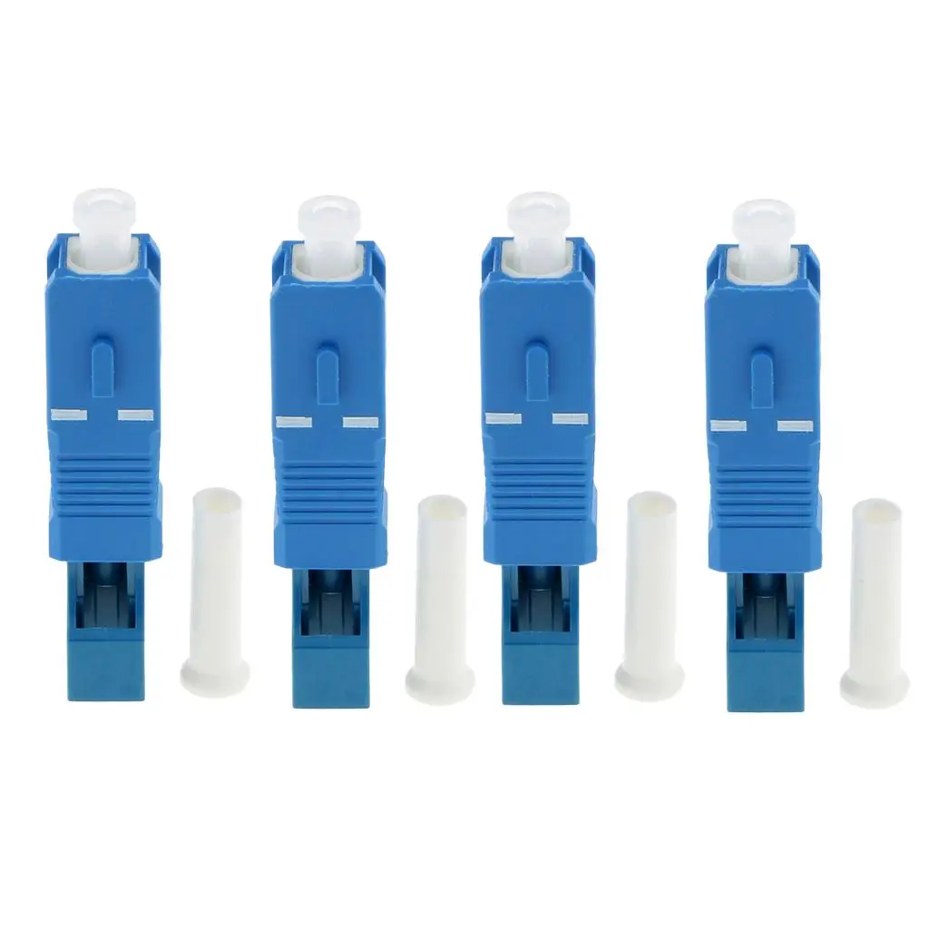 4 Pieces 2.5 to 1.25mm SC Male to LC Adapter for Optical Power Meter Blue
