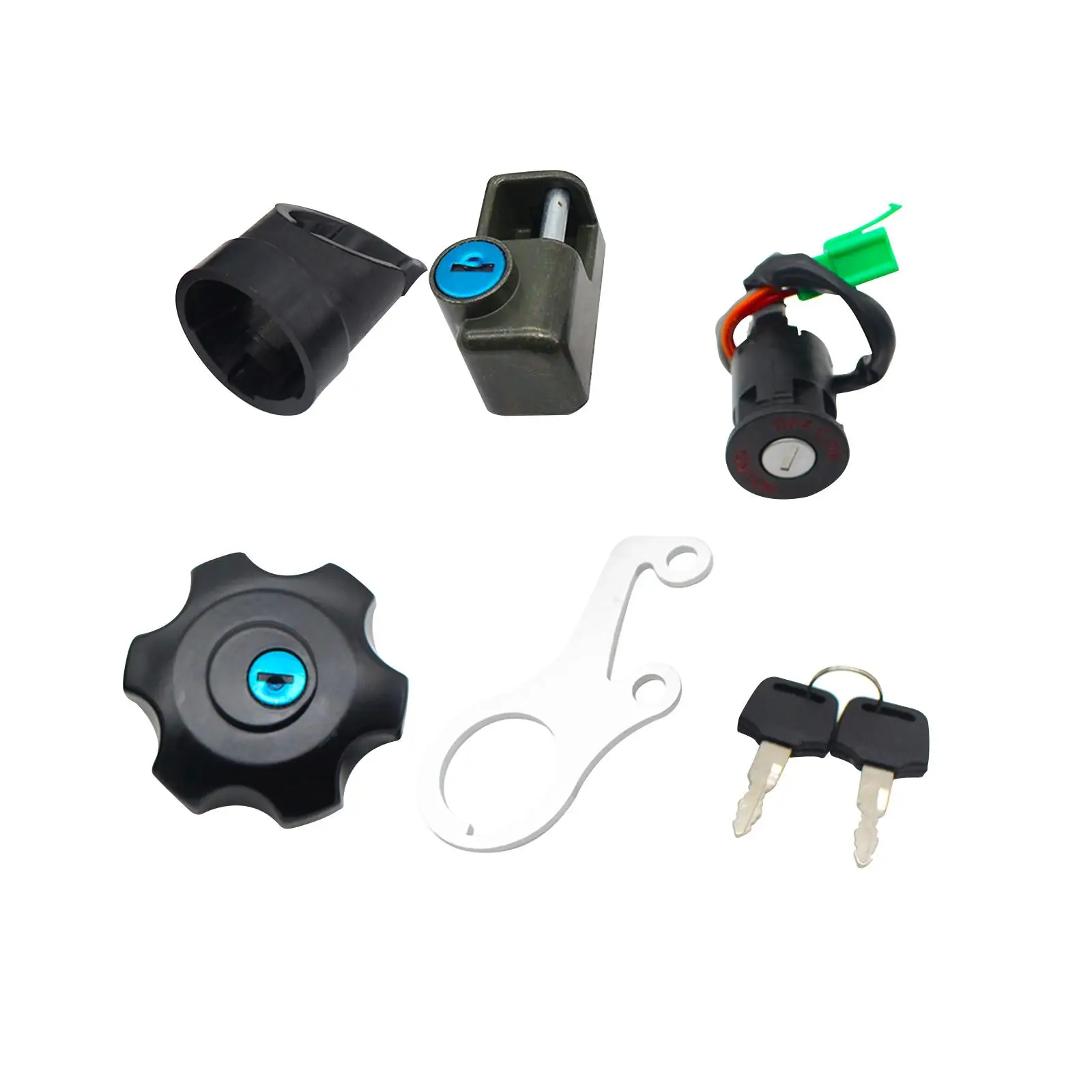 Motorcycle Ignition Switch Fuel Gas Cap Seat Lock Key Kit 37101-29811 44200-29821 for Suzuki Drz400 Motorcycle Accessories