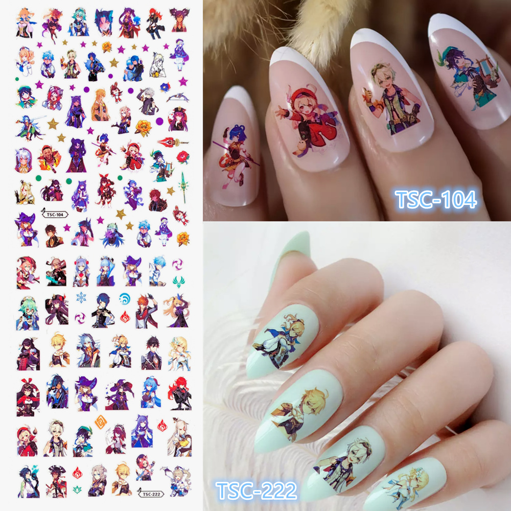 Best of Newest TSC-104-222 Anime Characters Series 3d Nail Art Sticker Nail Decal Stamping Export Japan Designs Rhinestones Reviews & Tips