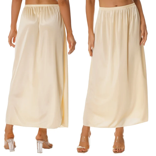 Summer Half Slips for Wome High Waist Lace Basic Skirt Underdress Loose  Half Slips Underdress Underskirt Petticoat Ladies Slips - AliExpress