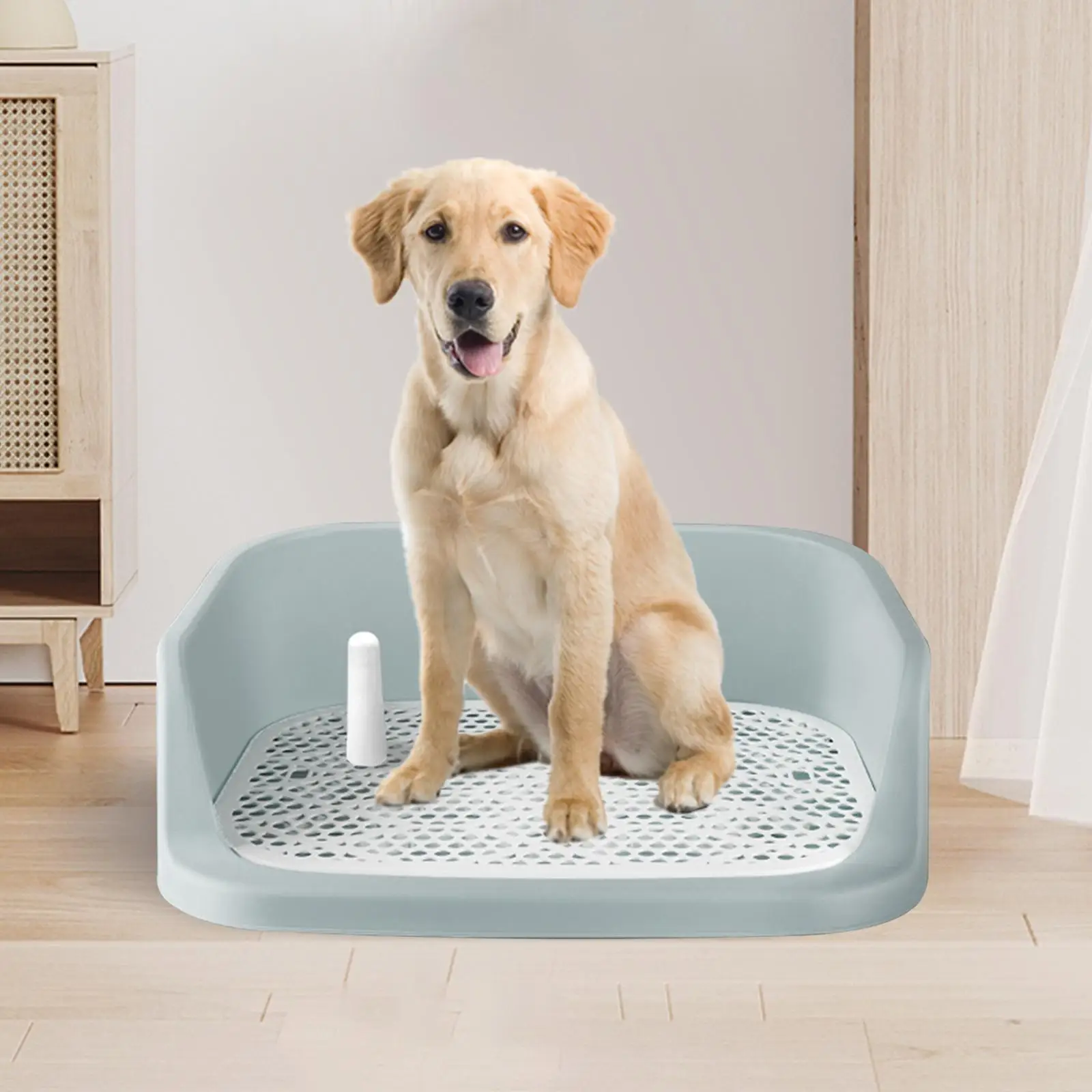 Dog Toilet Puppy Potty Tray Pet Pee Toilet Dog Potty Pan Anti Splatter Pet