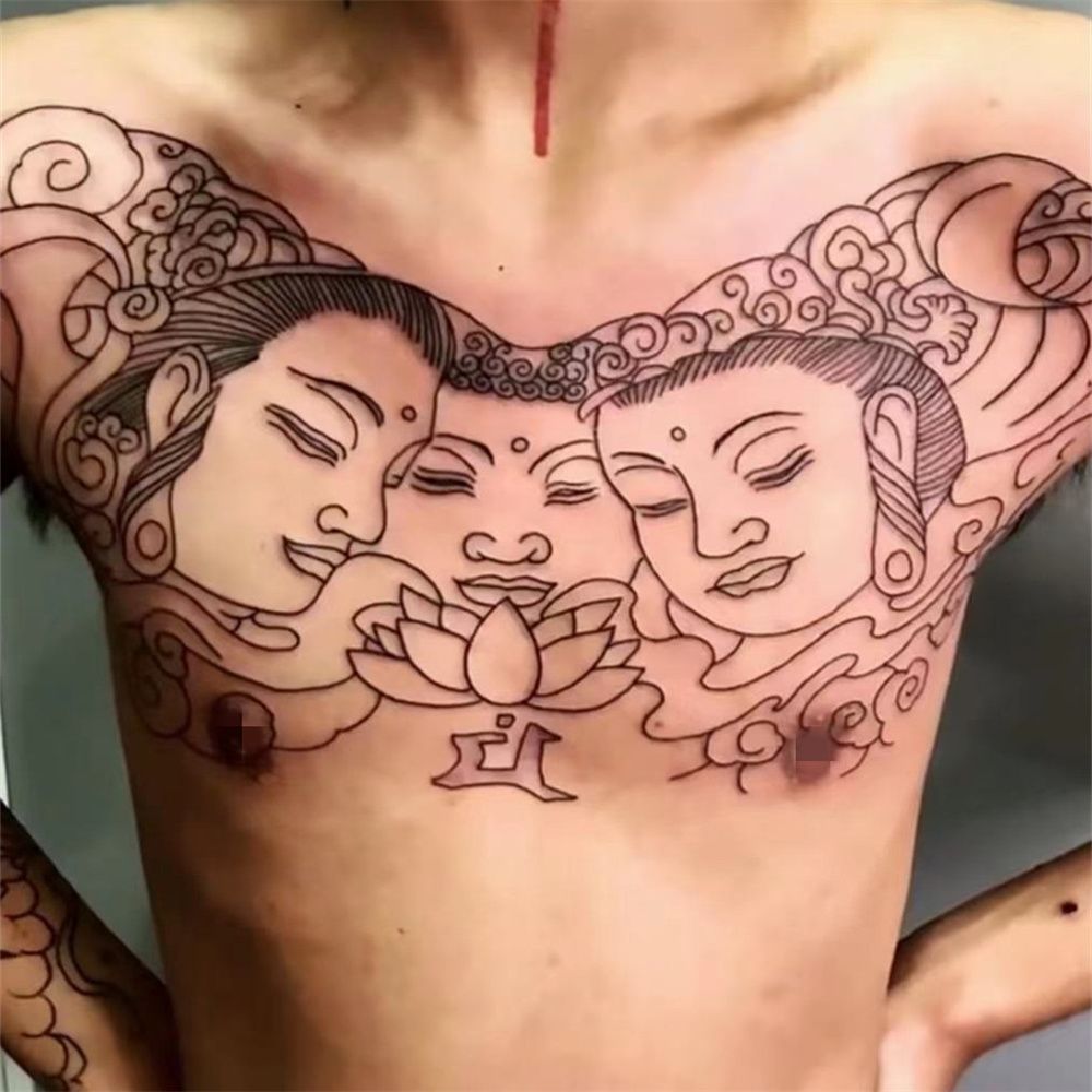 Japanisches Tattoo für Frauen Mann Punk Kunst temporäre Tattoos wasserdicht gefälschte Tattoo Arm Schulter dauerhafte Drachen Tattoo Aufkleber – Detail 8