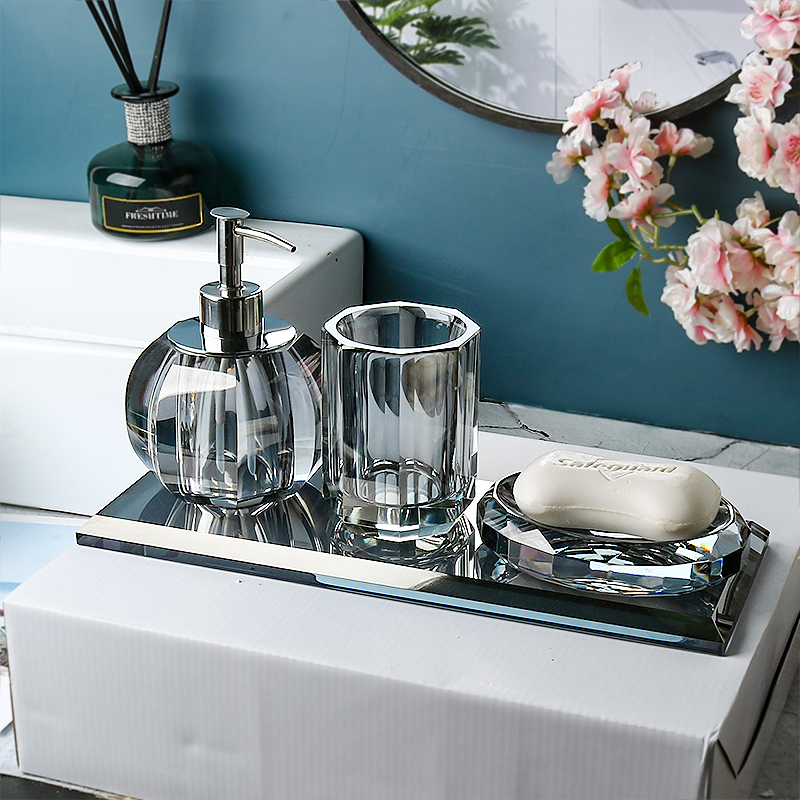 Glass Bathroom Set Image 6