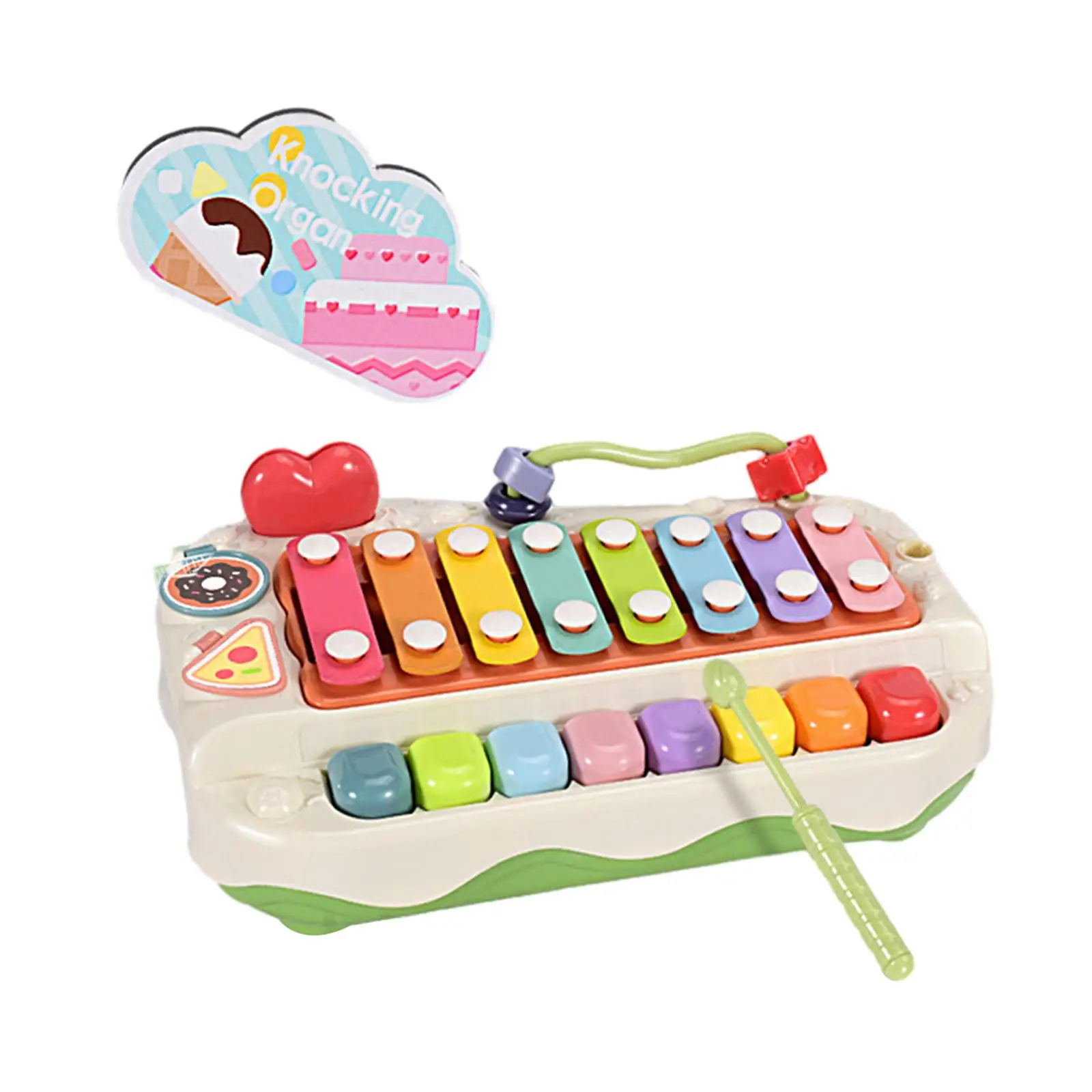 Musical Toy Multicolored Motor Skills Preschool Hand Knocking Piano for Boy Girls 1 2 3 Years Old Kids Toddler Holiday Gifts