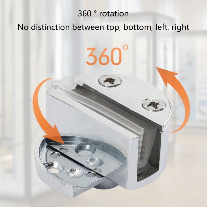 Description Picture 5 of itemGlass Door Cupboard Showcase Cabinet Clamp Glass Shower Doors Hinge Replacement Parts 360-Degree Rotating Shafts Hinge