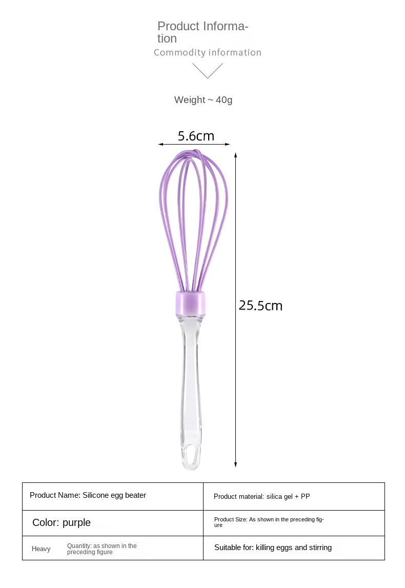 Title 2, 1pc 10-inch manual transparent handle silicone ...