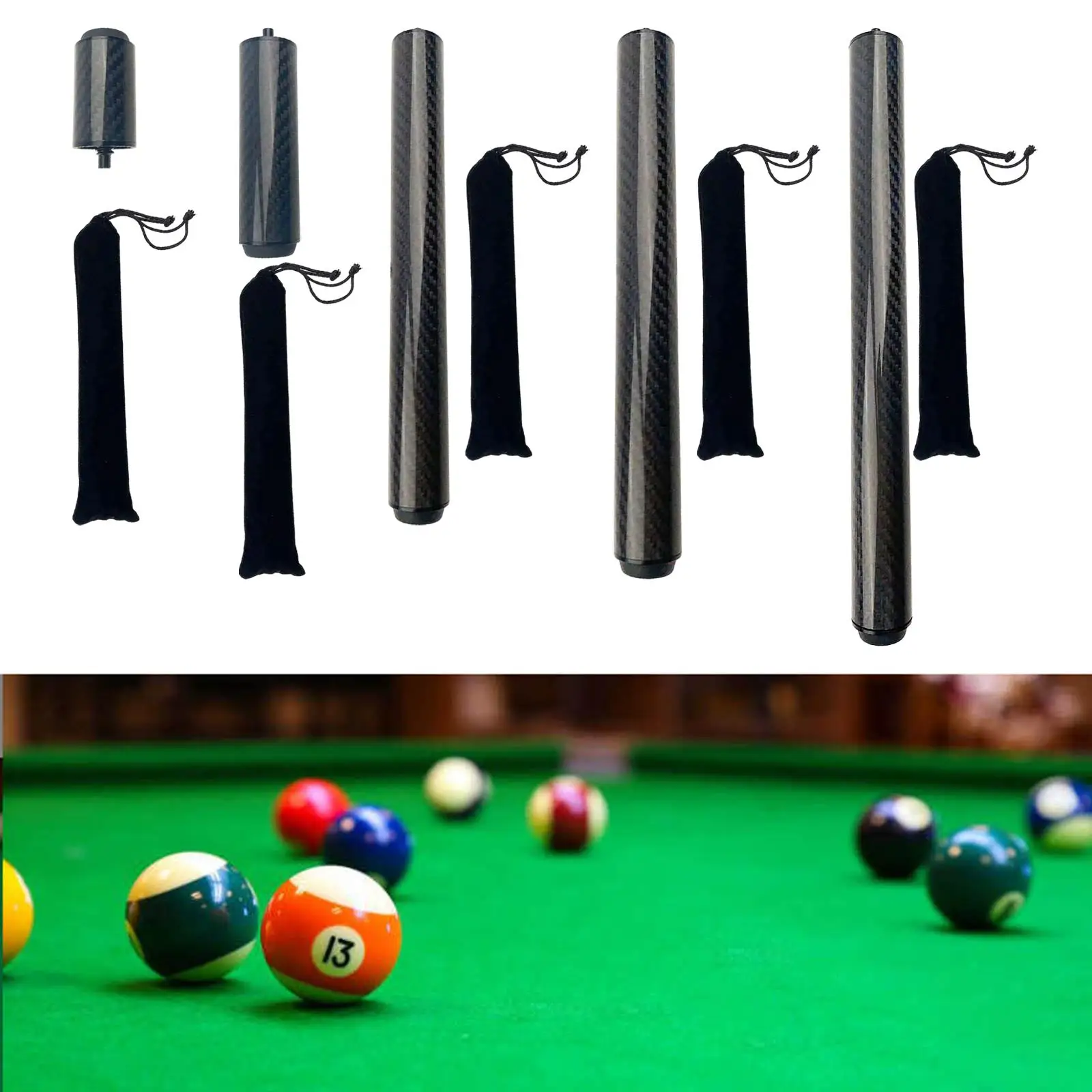 Billiards Pool Cue Extension Snooker Cue Extend Cue End Lengthener Weights