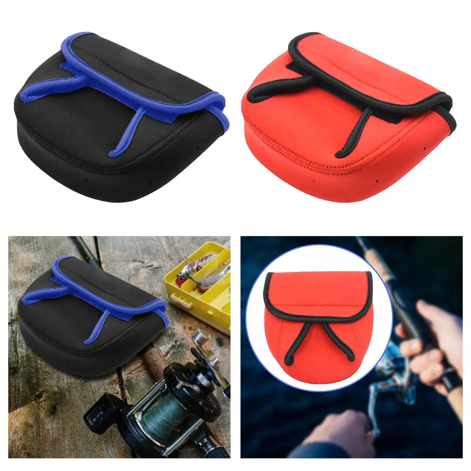 Fishing Reel Cover Pouch Bag Durable Storage Bag Fishing Gear Accessories Outdoor Fishing Bag Water Resistant Container Neoprene