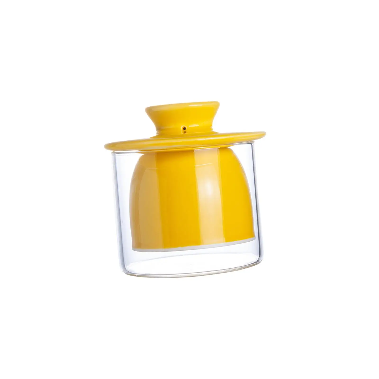 Ceramic Butter Crock Glass Butter Container Multifunctional for Kitchen