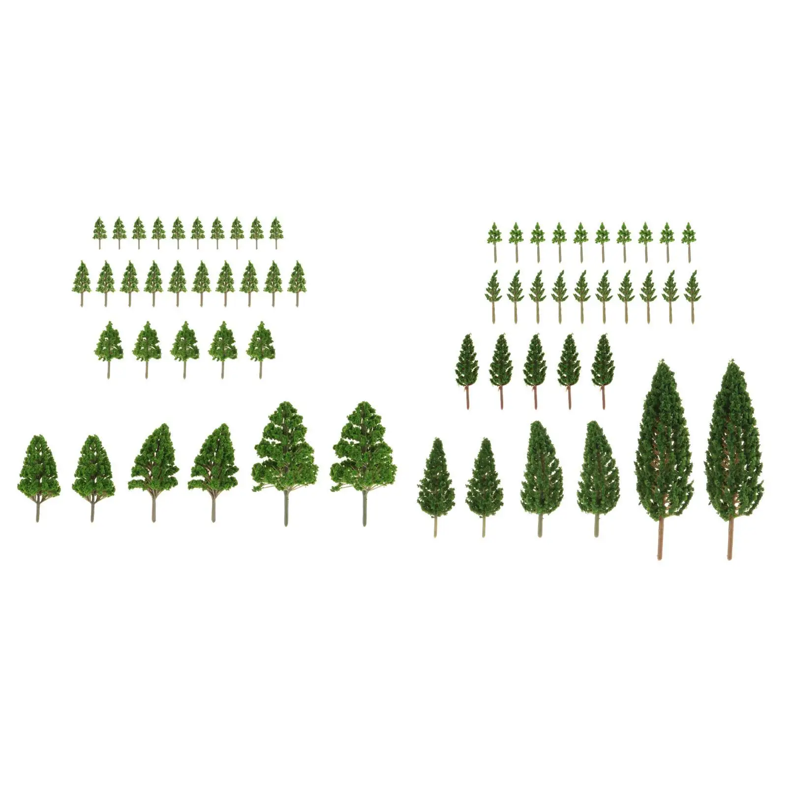 62x Simulation Miniature Tree Train Trees Railroad Scenery Railroad Green Scenery Tree for Building Model DIY Scenery Landscape