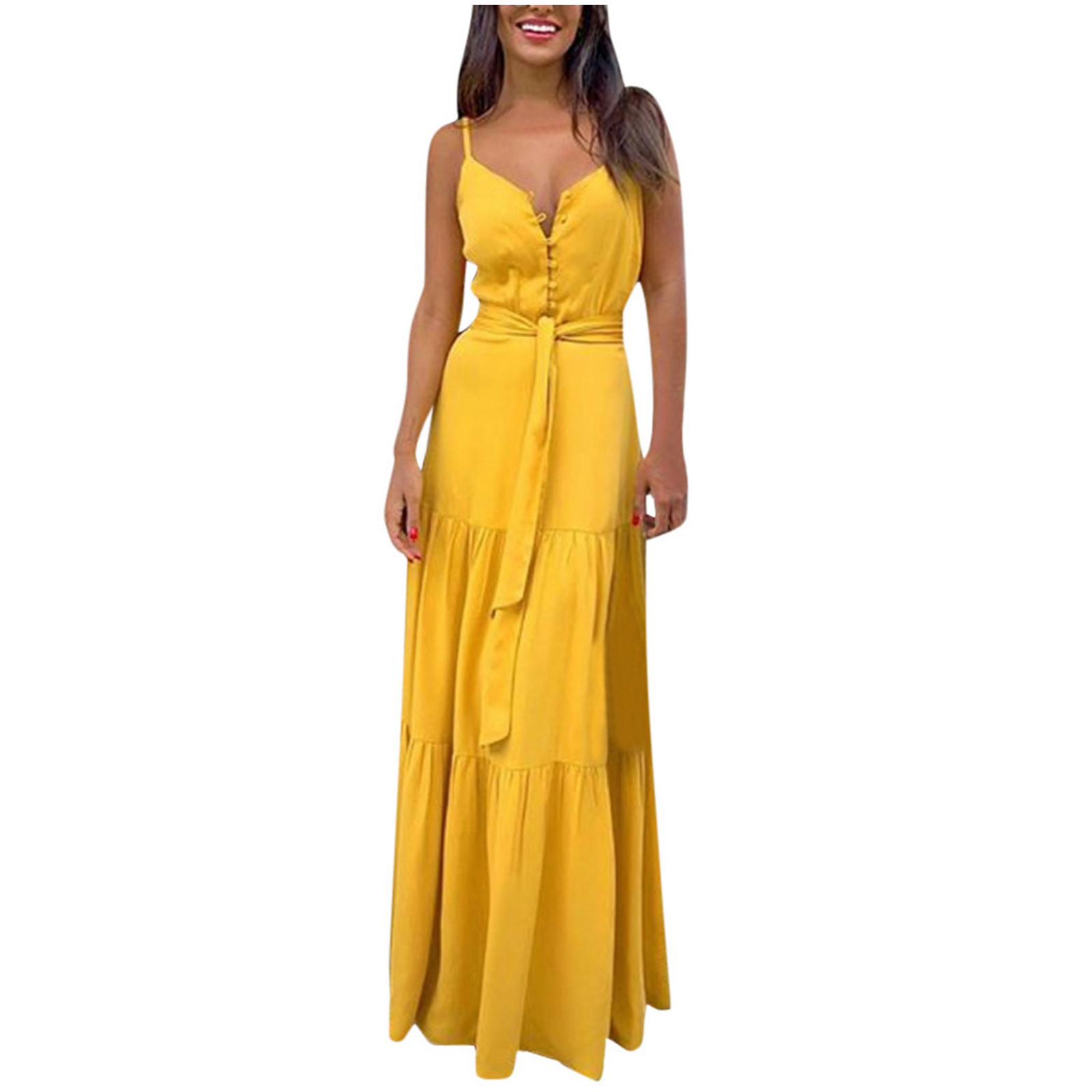 robe longue de plage tenue de soirée col en taille style été