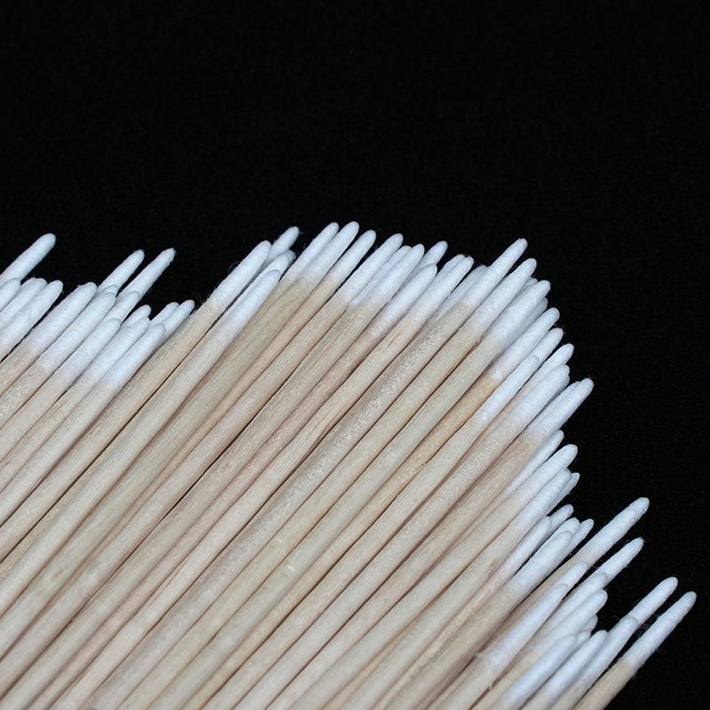 300Pcs Nails Wood Cotton Swab Clean Sticks 2