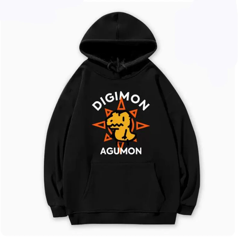 Anime Digimon Adventure Funny Hoodie Hip Hop Graphic Sweatshirts Poleron Hombre Streetwear Harajuku Tracksuit Oversized Clothes
