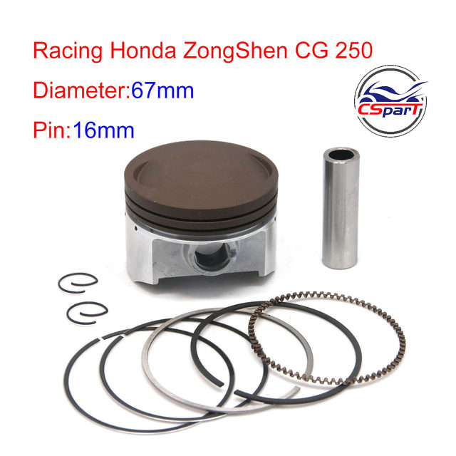 【高価値】 Racing CG250 250CC 250 Cooled Air Rings Kit Piston 16mm 67MM バイク工具・メンテナンス