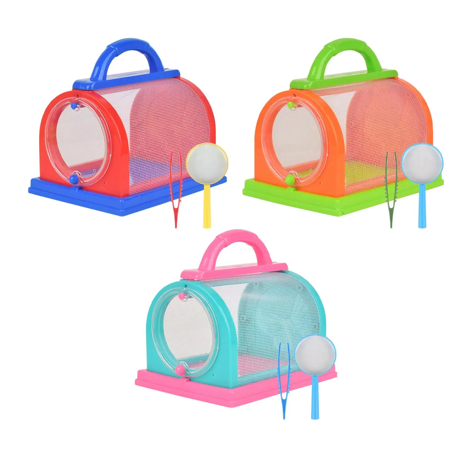 Butterfly Observation Box with Magnifying Glass Cage Observe Viewer Container for Outdoor Activities Backyard Camping Childs Toy