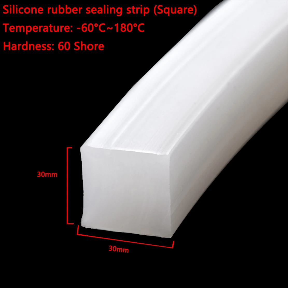 Solide Silikon Dichtungsstreifen Weiß 4mm-30mm Silicone Rubber Sealing Strip 