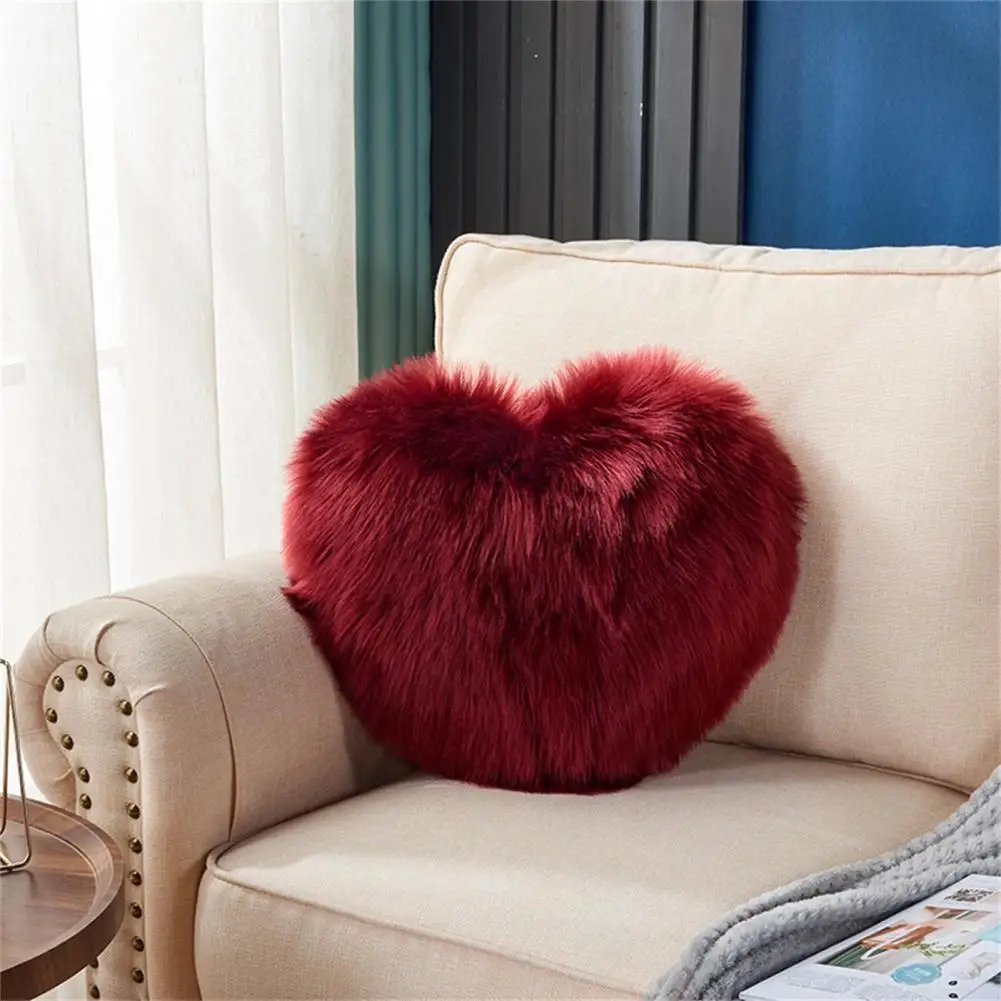Pillow Doll Soft Texture Wide Application PP Cotton Decorative Heart Shaped Sofa Cushion Cover Household Supplies