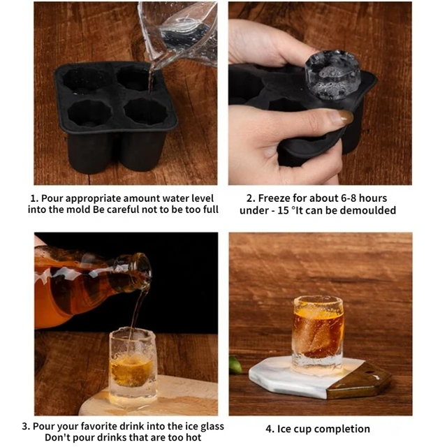 New Silicone 4-Link Golf Ice Hockey Mold Home Bar Whiskey Golf Ball Ice  Mold Wine Cup Accessories Silicone Mold Ice Cube Maker - AliExpress