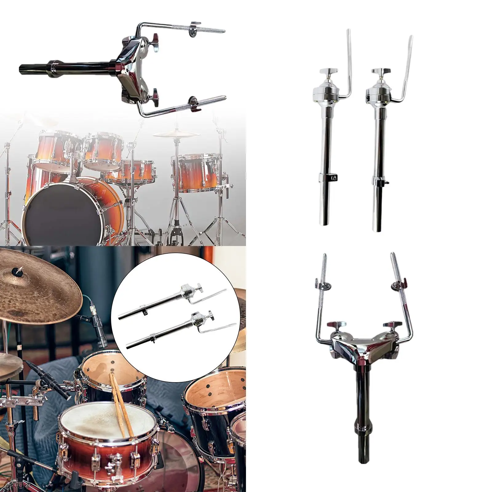 Metal Drum Holder Strong Durable Hardware Mount Sturdy Lightweight Stable for Tom Drum Instrument Percussion Accessory Replaces