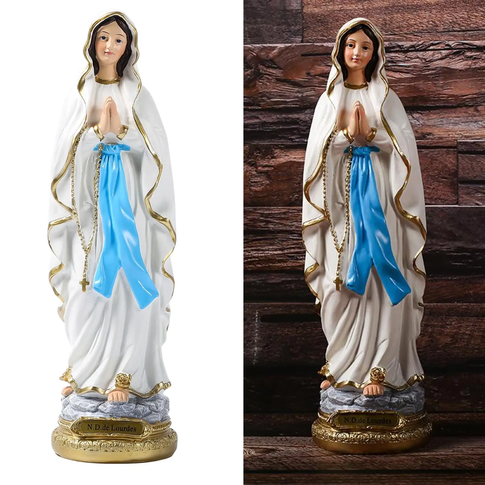 Resin Madonna Virgin Mary Statue Figurine Wedding Gift Xmas Home Tabletop Decorative