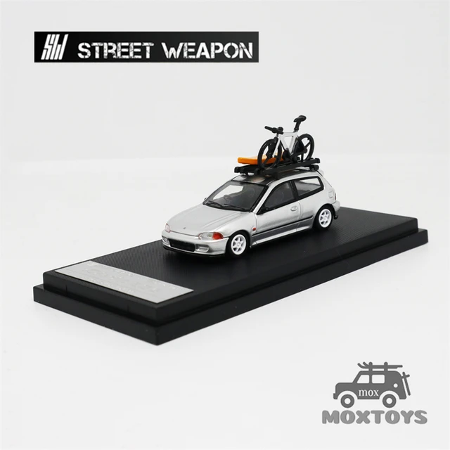 Street Weapon 1:64 Honda Civic EG6 Silver Diecast Model