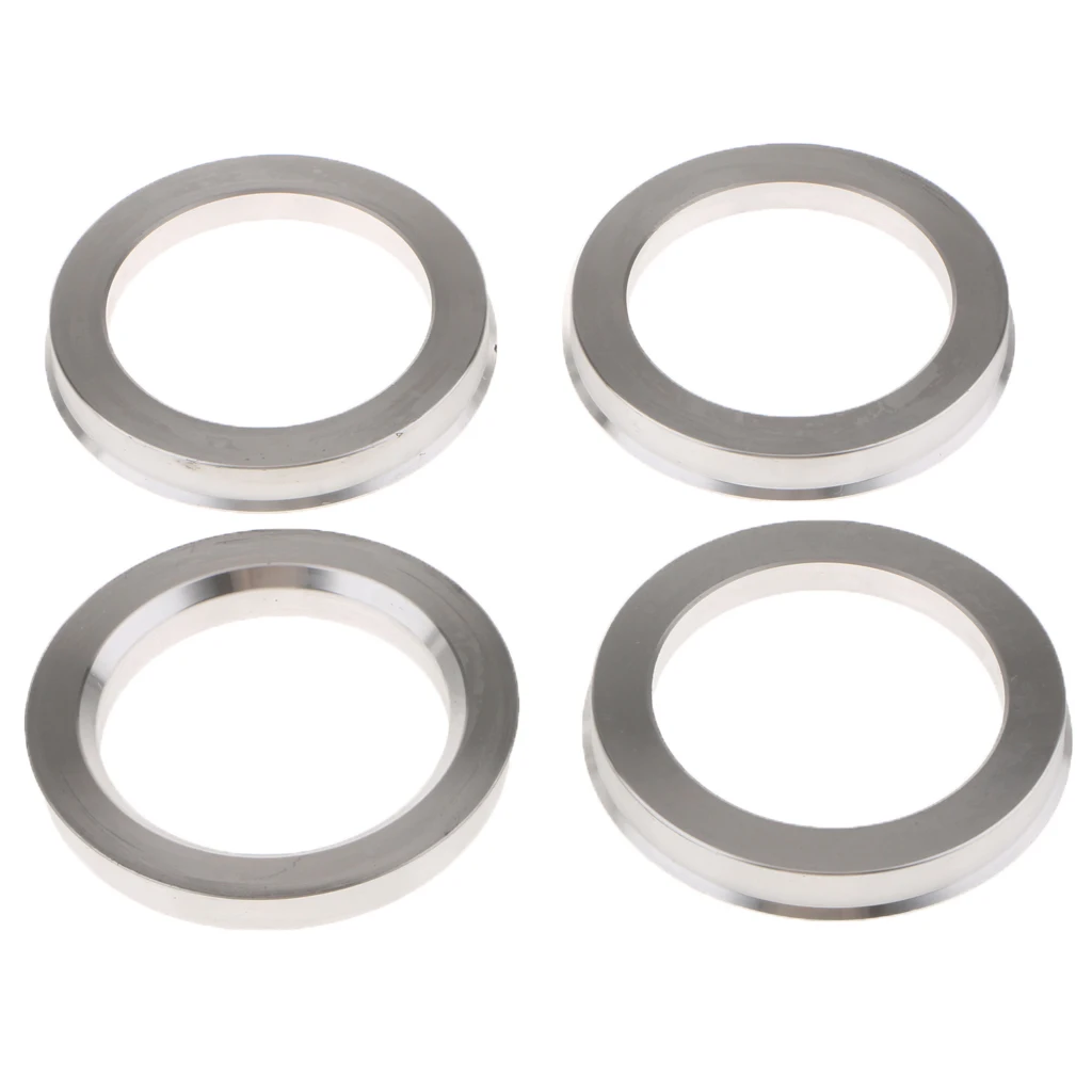 4 Pieces Aluminum Alloy Spigot Rings 7.31-54.1mm Wheel Hub Centric Rings