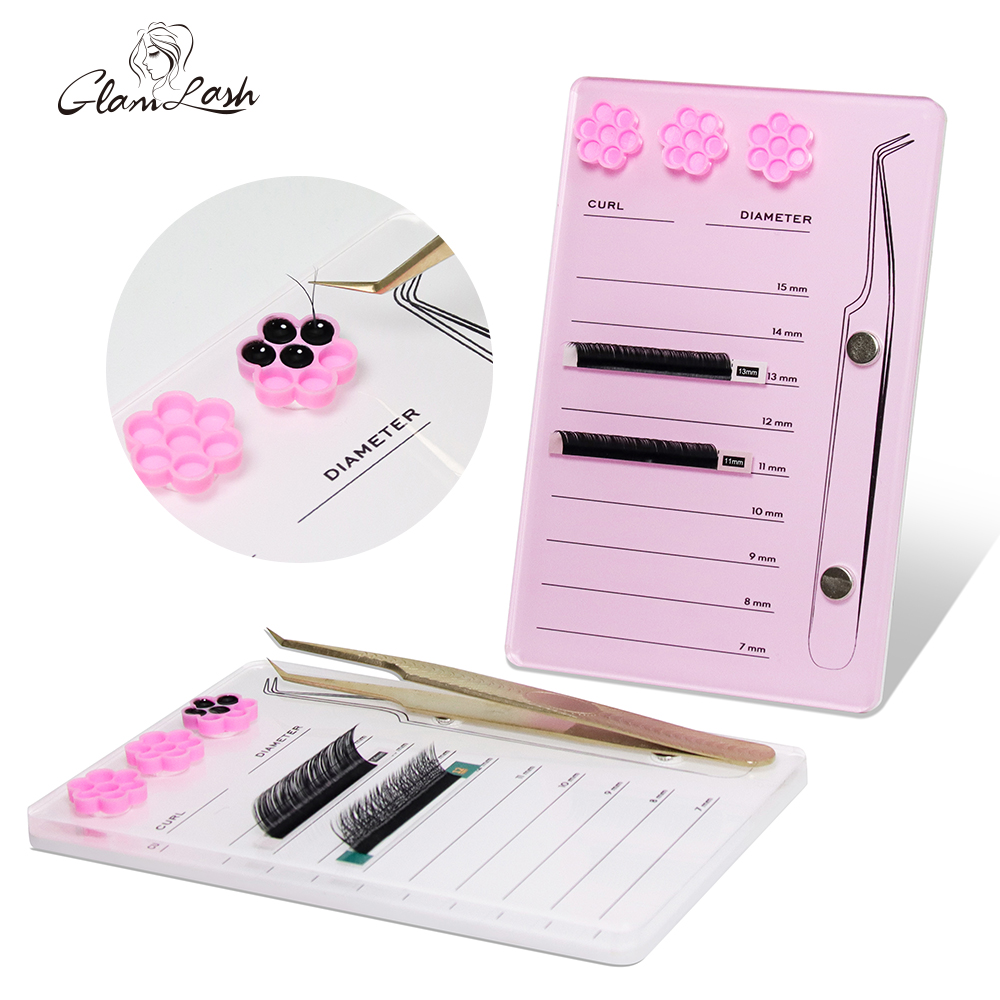 Best of GLAMLASH 1PC Eyelash Holder Eyelash Extension Glue Pallet Acrylic Board For False Lash Display Board Holder Eyelash Tools Reviews & Tips