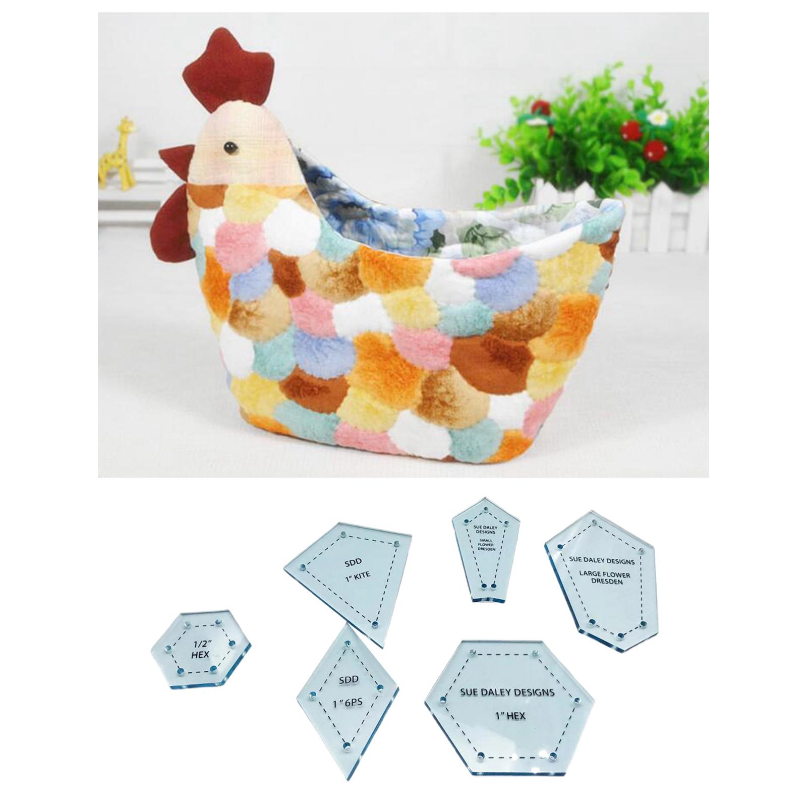 300pcs Patchwork Tool Quilting Templates Acrylic DIY Hand Sewing Tool for Patchwork Quilting Clothes Sewing Accessories