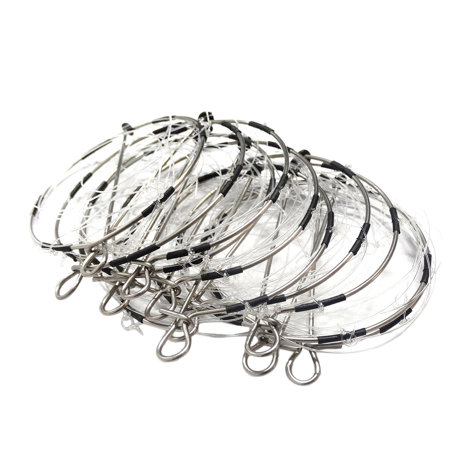 10x Crab Cast Trap Cast Dip Cage Collapsible Portable 6 Ring Repeated Use Steel for Lobster Crawdad Prawn Crab shrimp