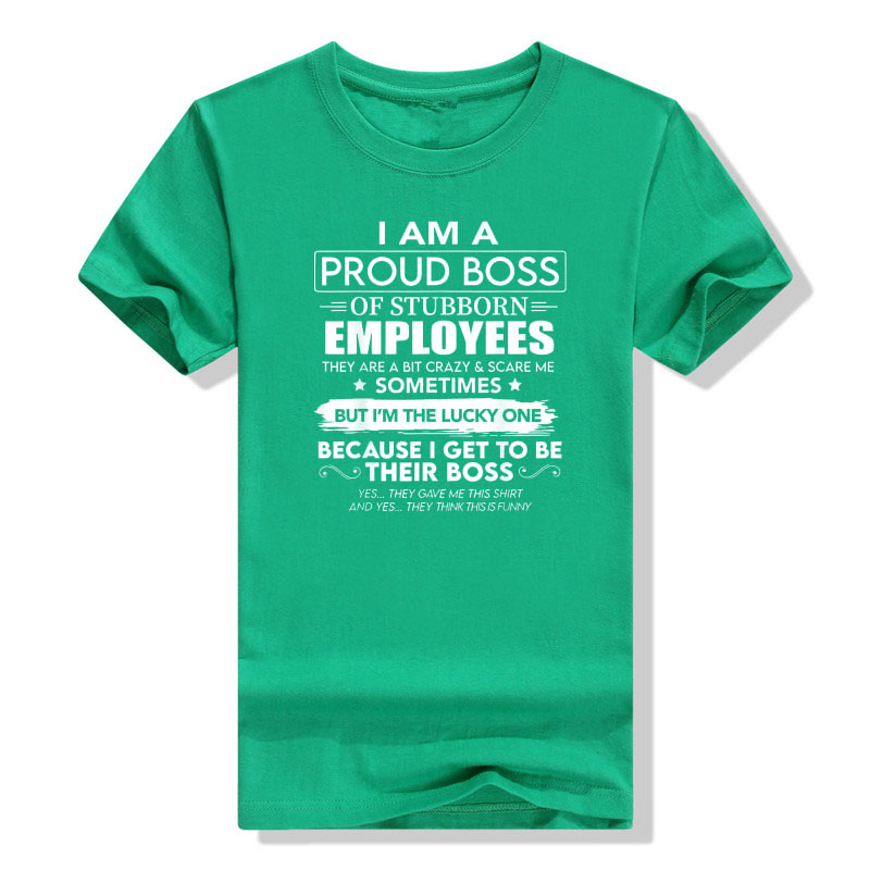ICH Bin EIN Stolz Chef von Hartnäckige Mitarbeiter Sie Sind Bit Crazy T-Shirt Sarkasmus Sprüche Zitat Graphic Tee Männer Kleidung mann Geschenk – Detail 10