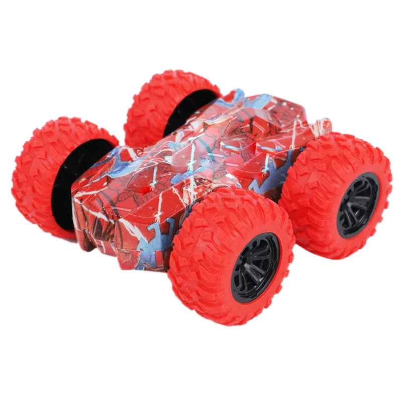 3’’ Friction Car Toy Mini Stunt Car Toy w/ 360°Free Flip Colorful Graffiti Pull Back Vehicle Kids Cute Perfect Xmas Gift tow truck toy