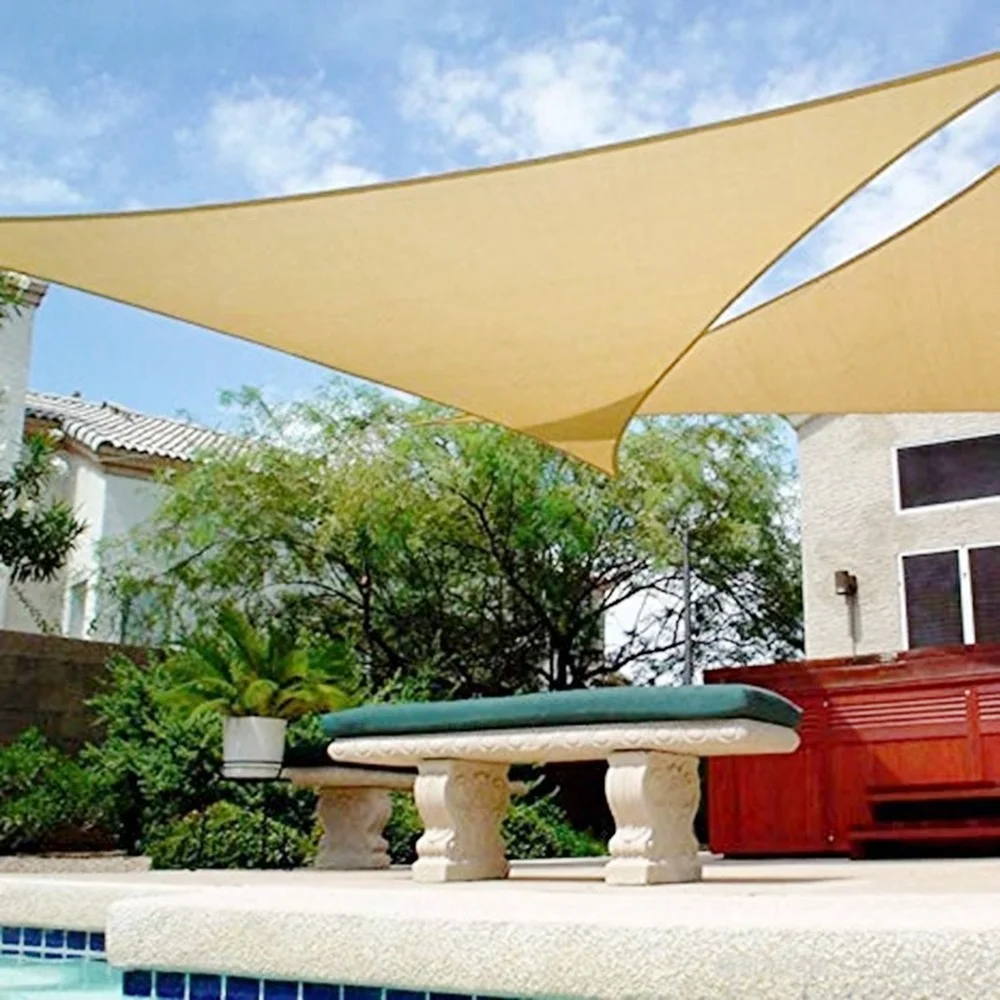 3.5/5m Triangle Sun Shade Sail Cover Outdoor Patio Awning Canopy Garden UV Block 