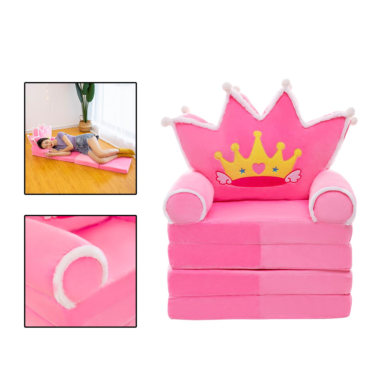 Cartoon Foldable Kids Sofa Cover Plush Children Couch Backrest Armchair Slipcover for Living Room