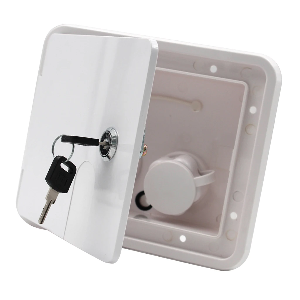 Gravity/City Water Inlet Check Looking Latch w/ Keys, White #2
