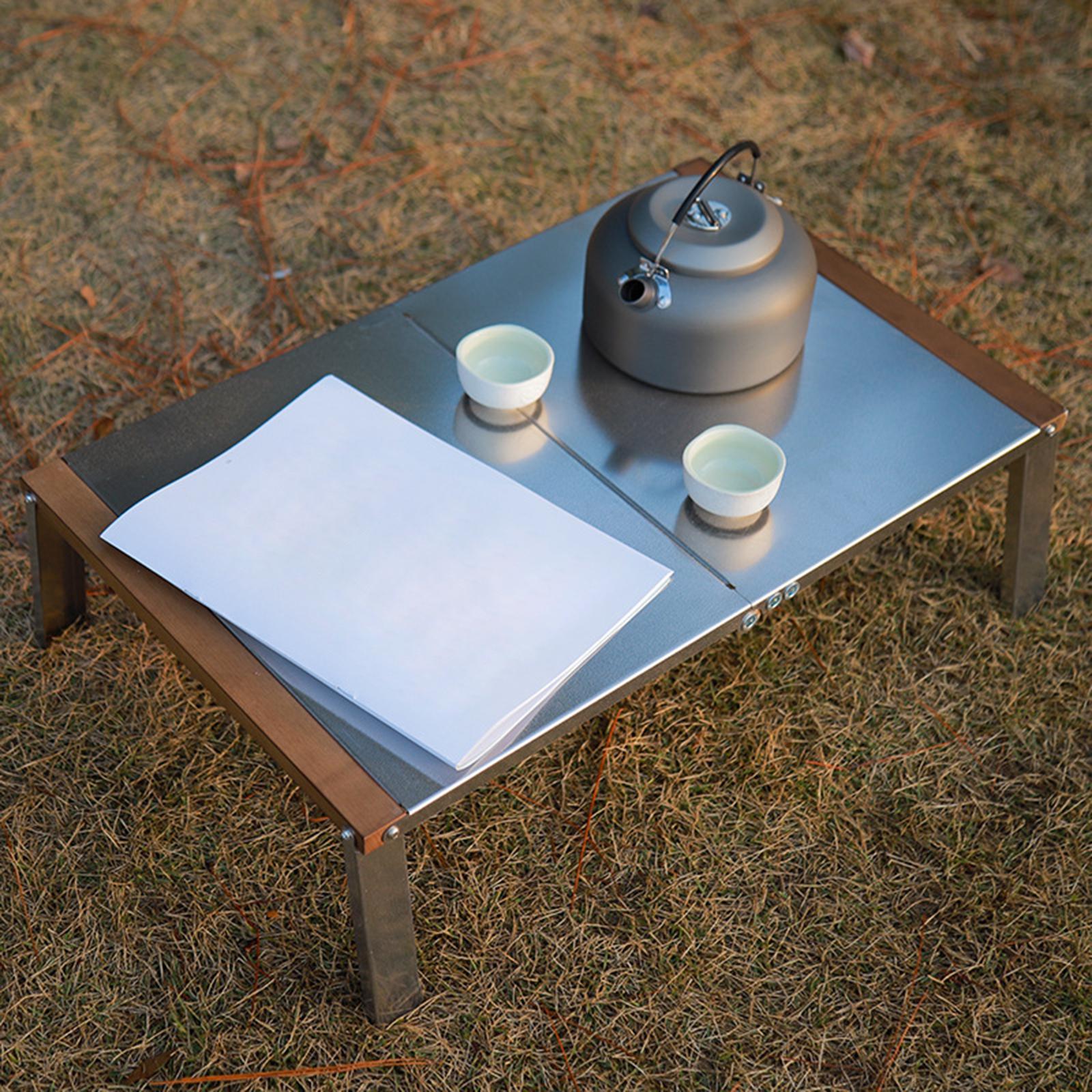 Portable Folding Camping Table Portable Foldable Table Lightweight Adjustable Desk for Travel Picnic Backyard Beach BBQ