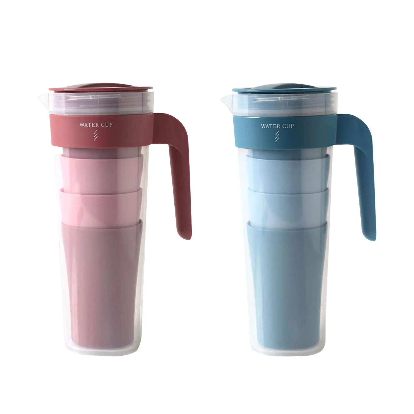 1000ml Water Pitcher Clear Hot & Cold Drink Pitcher with Lid Sealed Fridge Juice Jug Cold Water Bottle for Lemonade Milk Coffee