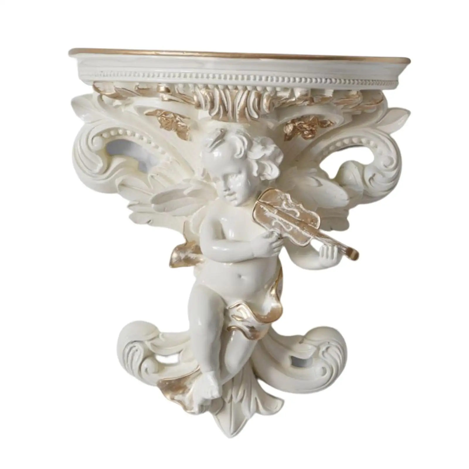 European Wall Floating Shelf Angel Statue Decoration wall Mount Resin for Home Decor Background Wall Decoration Bathroom