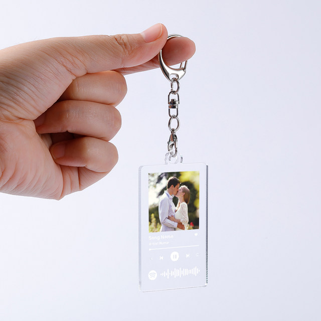 Custom Spotify Song Acrylic Keychain Personalized Photo Artist Music Album  Code Cover Plaque Birthday Girlfriend Gift Keyring - AliExpress