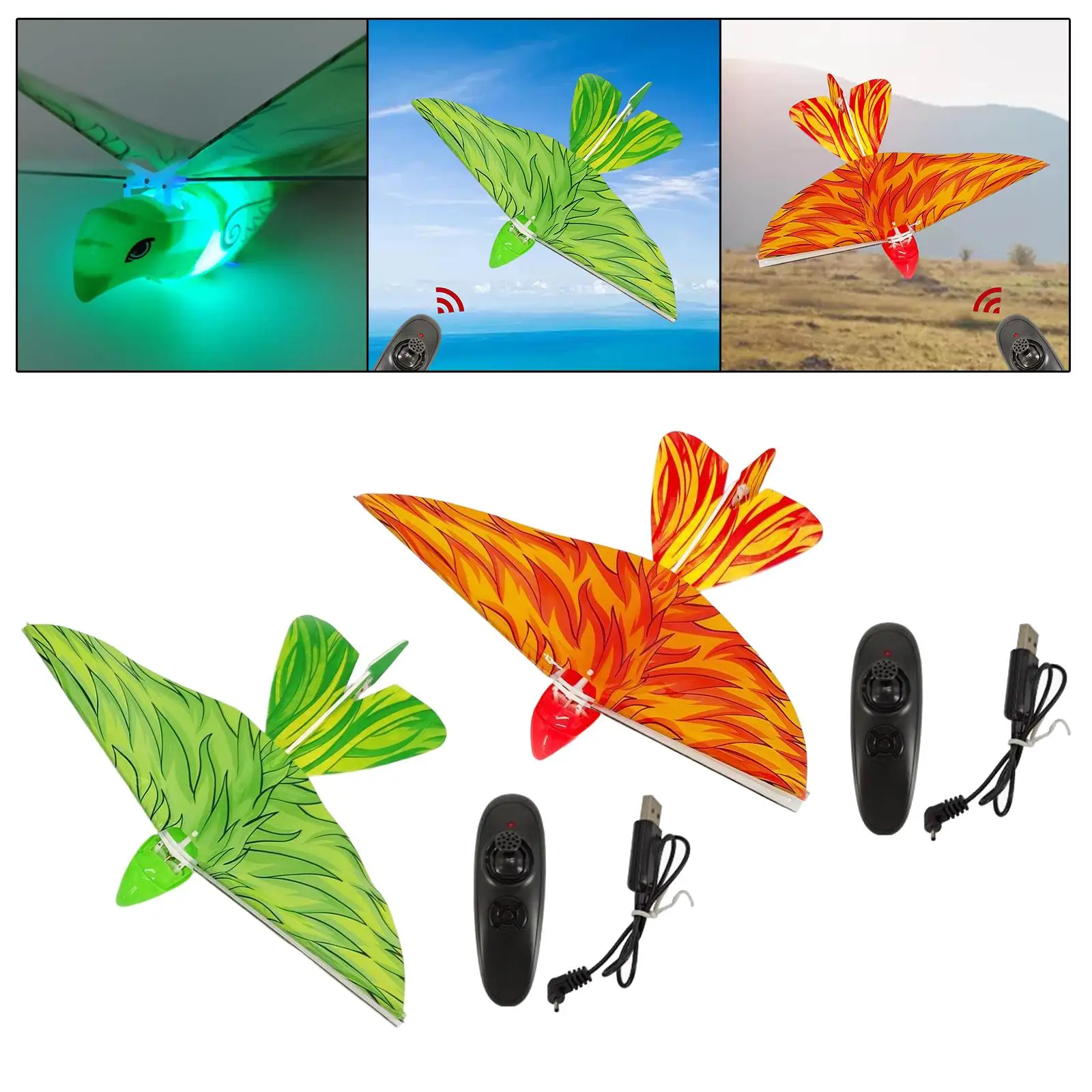 Remote Control Flying Bird with LED Night Lights up/Down Hover Altitude Hold