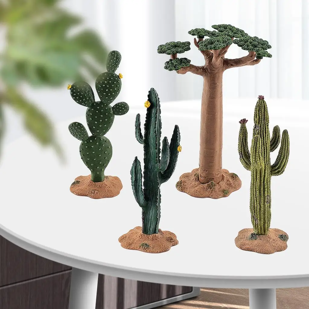 4pcs  Model Baobab Kids Cognitive Toys Props Mini Scenery Supplies