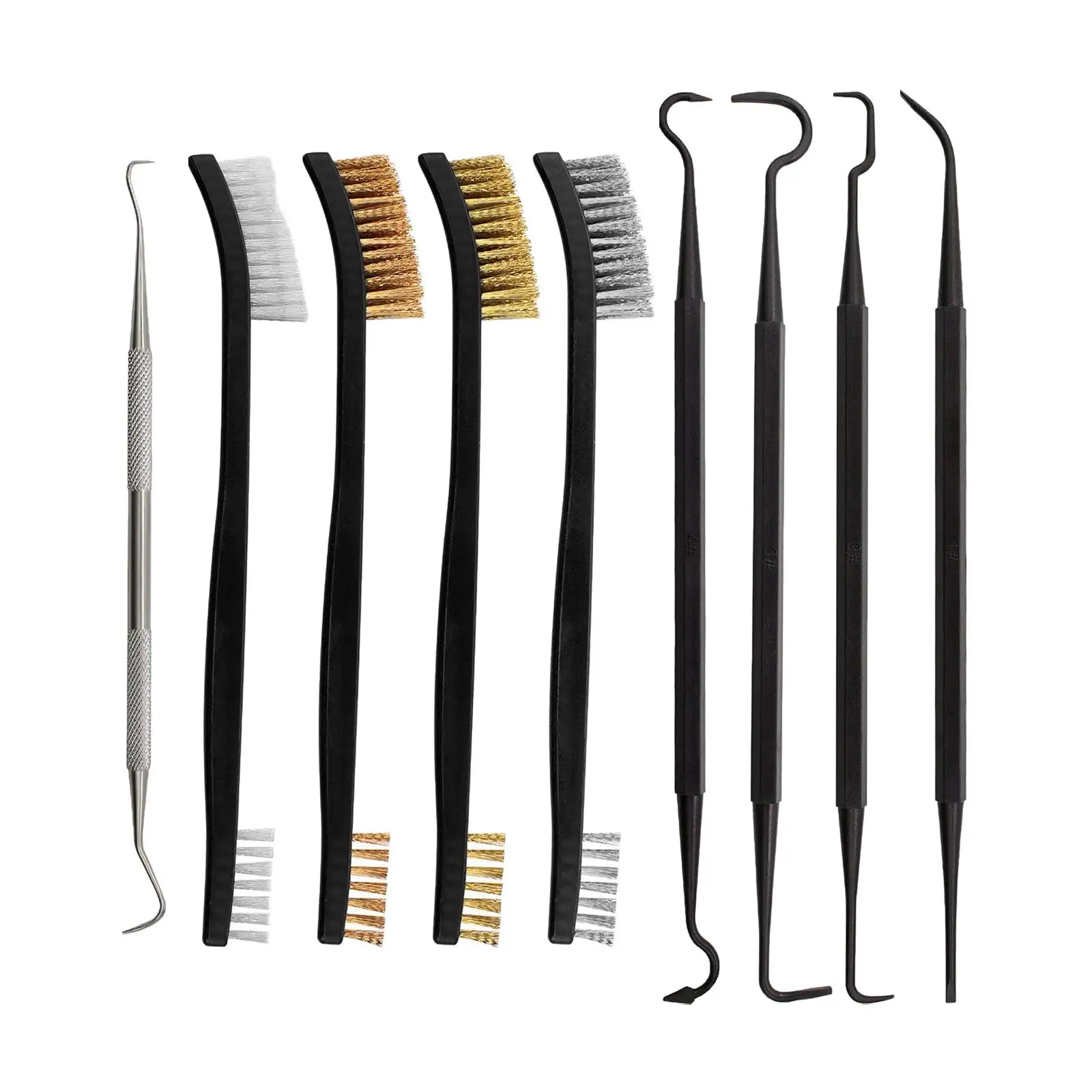 Car Detailing Cleaning Tool Hooks and Brush Set for Mechanical Cleaning
