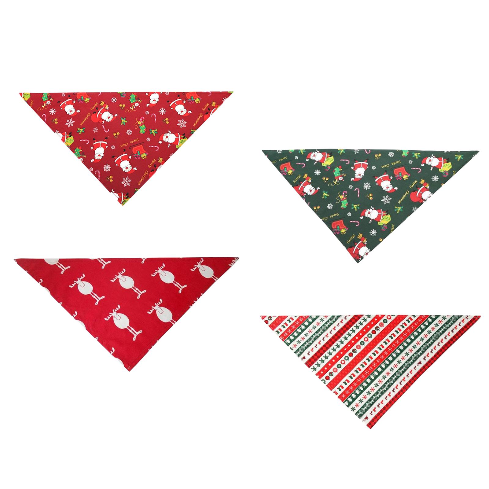 Dog Bandana Breathable Dog Triangle Bibs Scarf for Party New Year Festivals