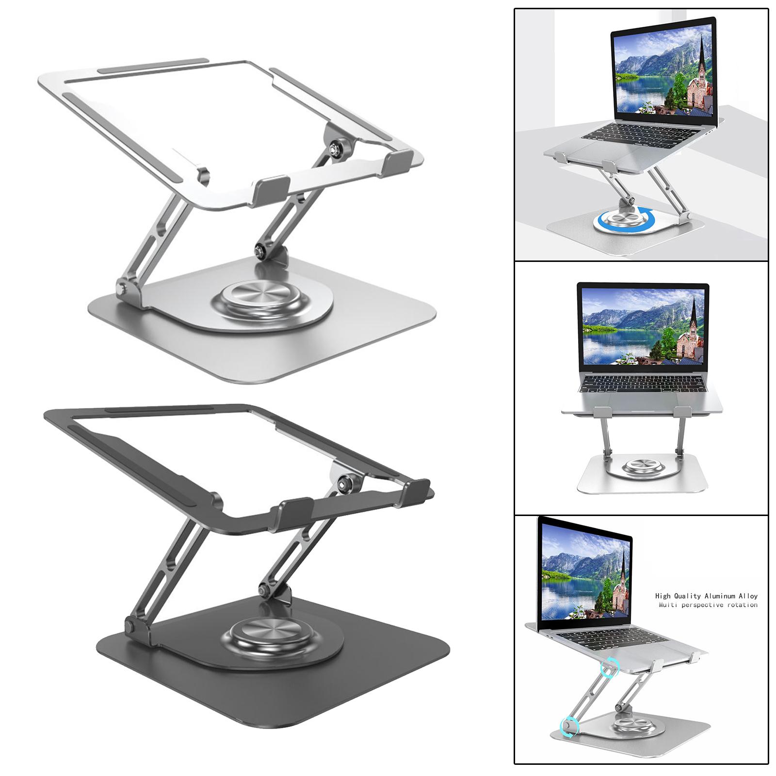 All Aluminium Laptop Stand 360 Degree Rotation Desktop Stand Holder Adjustable Laptops Elevator Laptop Riser for Notebooks