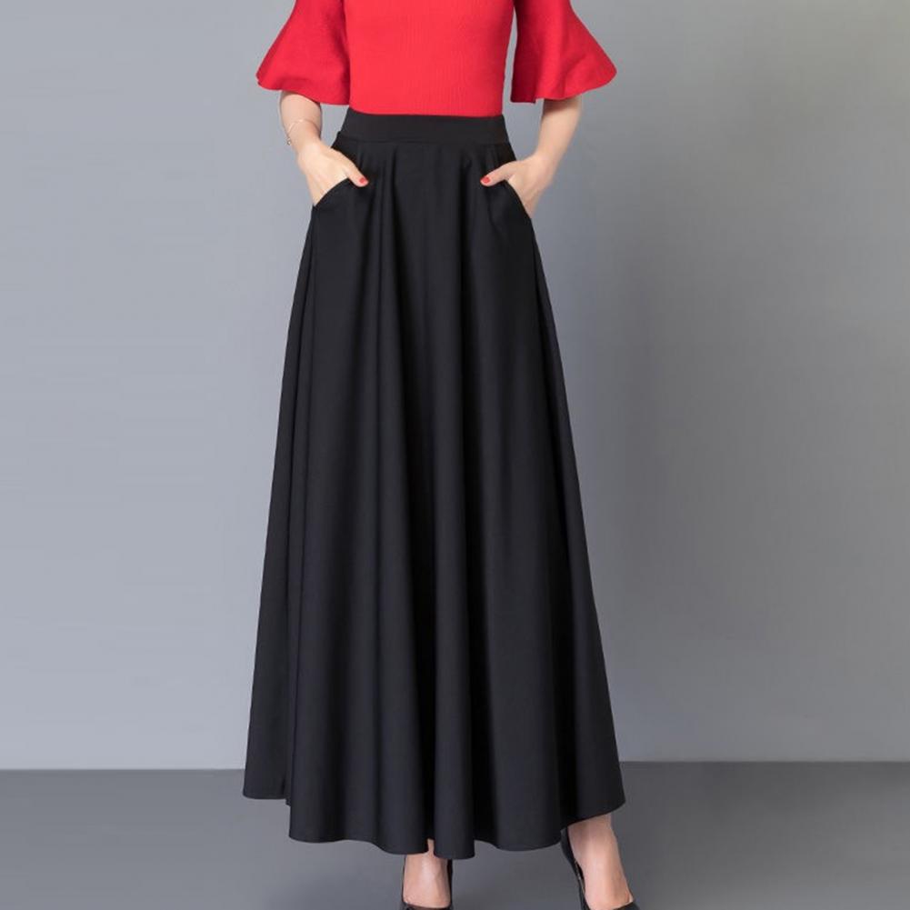 Title 10, Elegant Women Maxi Skirt High Waist Tummy Contr...