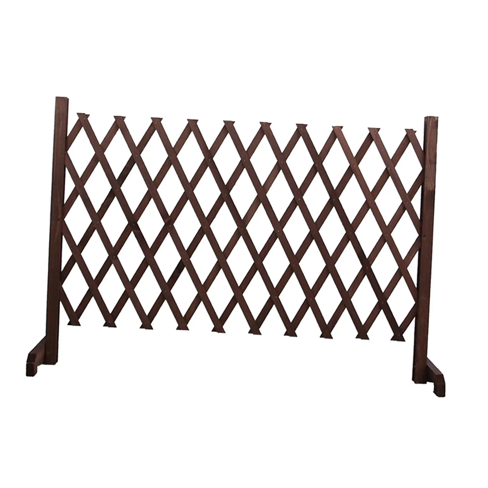 Freestanding Wooden Dog Gate Expanding Pet Isolation Gate Screen Door Pet Fence for Stairways