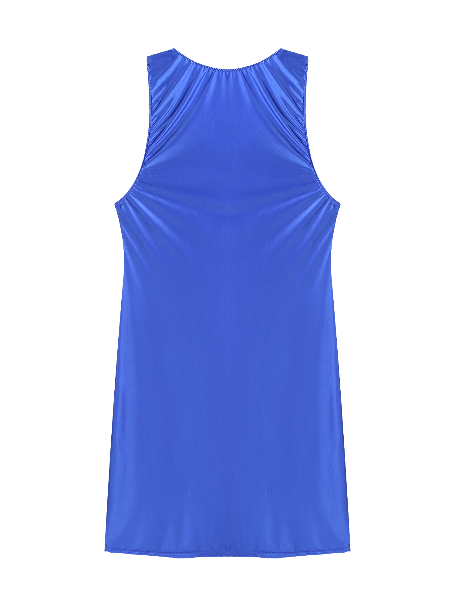 Mini Vestido Glossy Stretch Tank Feminino, Monocromático,