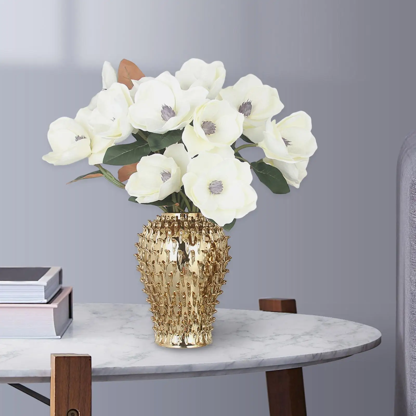 Ceramic Flower Jar Handicraft Porcelain Flowers Vase for Dining Wedding Home
