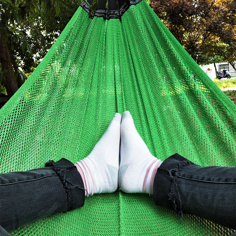 Description Picture 3 of itemTerrace Patio Hunting Hammock Travel Swing Hanging Touristic Triangle Hammock Camping Sun Rest Nets Silla Colgante Camp Supplies